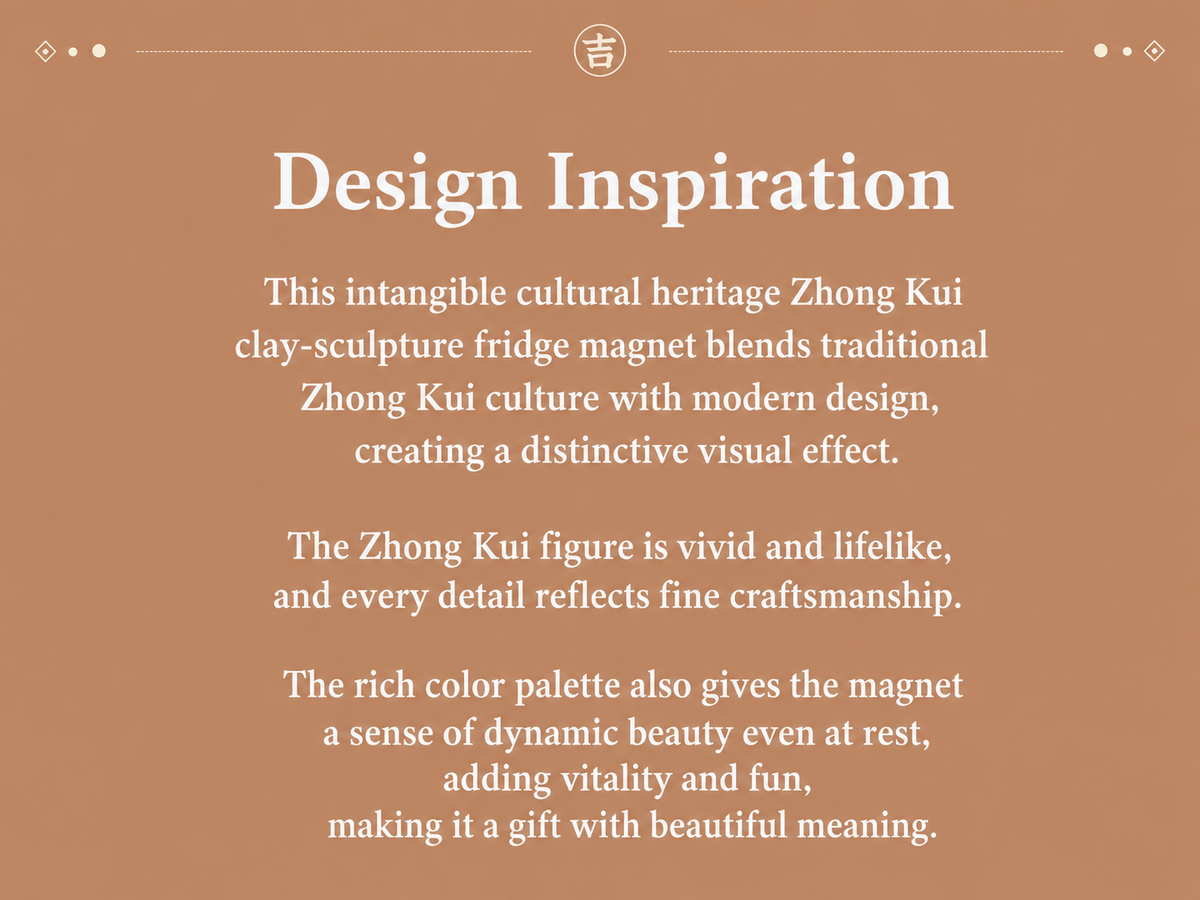Zhong Kui Blessing Fridge Magnet detail image 5