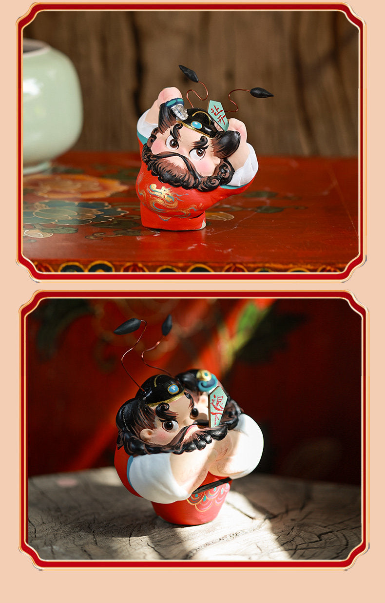 Zhong Kui Guardian Clay Figurine detail image 13