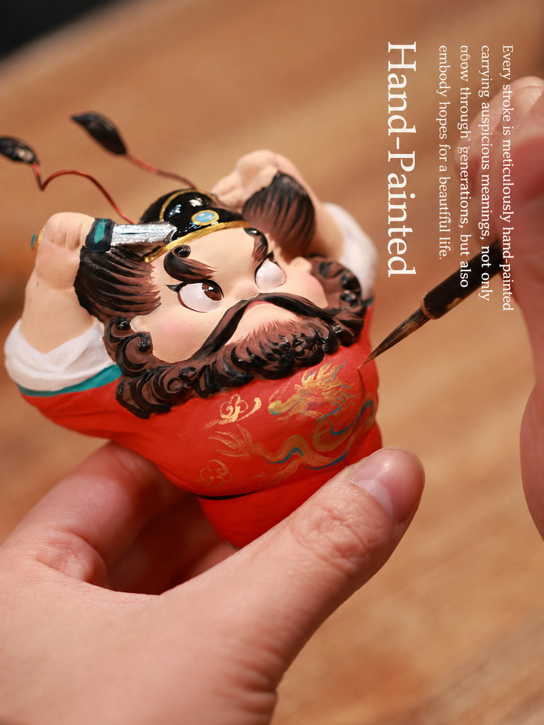 Zhong Kui Guardian Clay Figurine main image 1