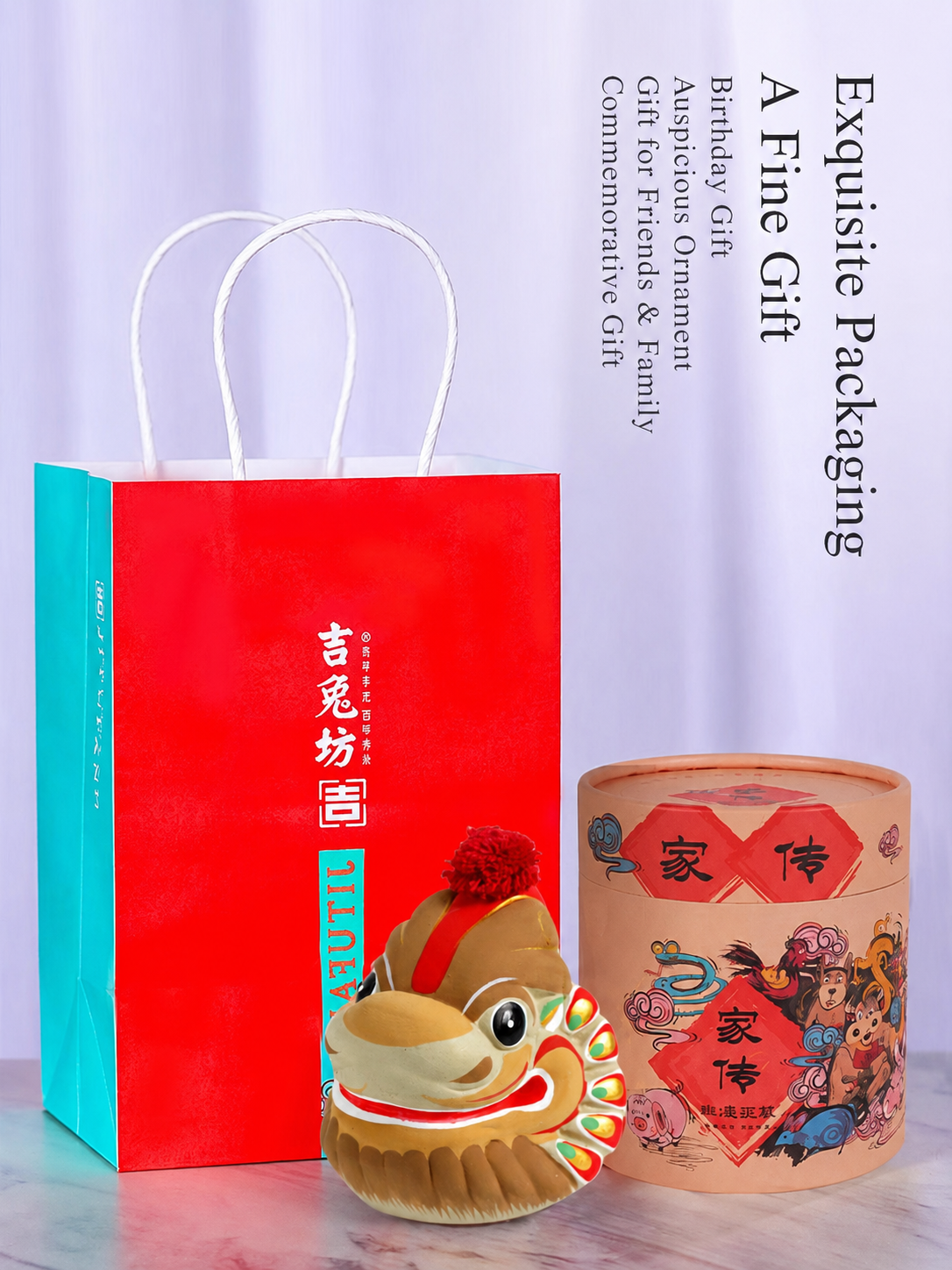 Chinese Zodiac Blessings Clay Figurines
