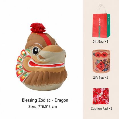 Chinese Zodiac Blessings Clay Figurines - Dragon