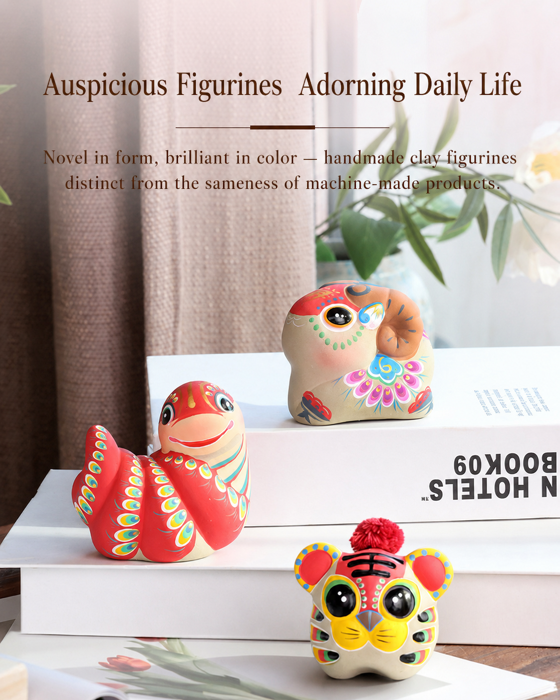 Chinese Zodiac Blessings Clay Figurines