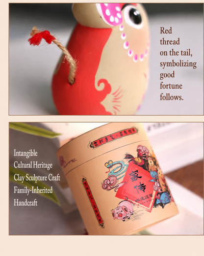 Chinese Zodiac Blessings Clay Figurines