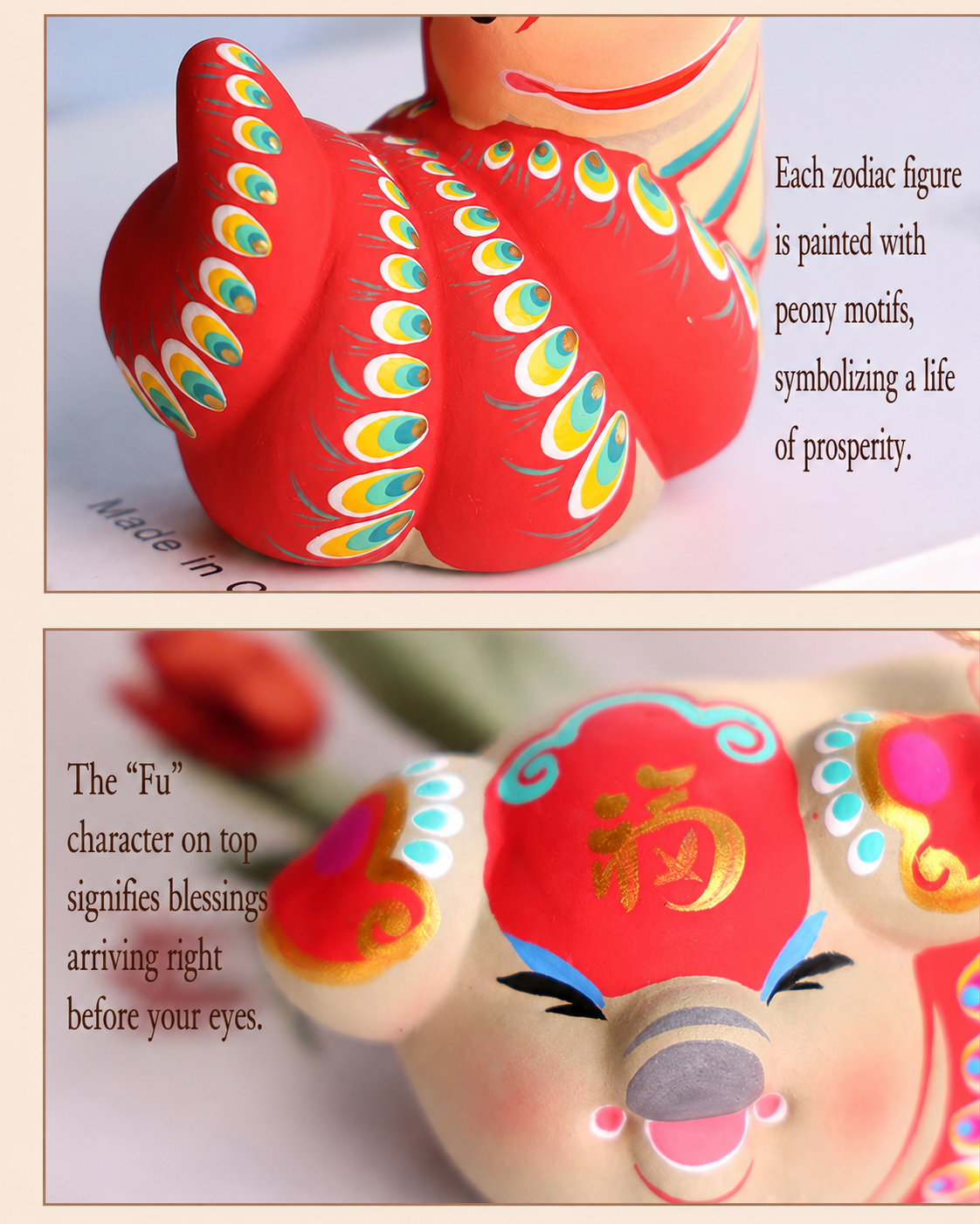 Chinese Zodiac Blessings Clay Figurines